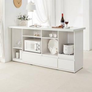 핸지 아일랜드 수납장 홈바 대리석 식탁 테이블 1700