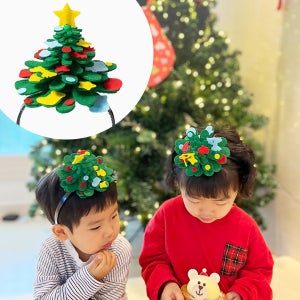크리스마스 펠트 머리띠 만들기 트리 모양 DIY 방과후활동 미술