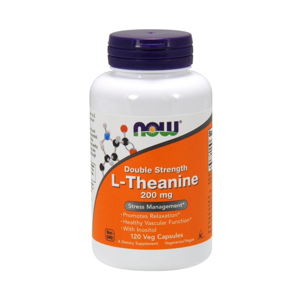 나우푸드 L<b>테아닌 200mg</b> 120정 베지 캡슐 <b>L-Theanine</b> NOW Foods