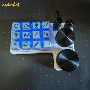 한손 매크로 키보드 4노브 포토샵 디자이너 영상 편집 퍼플축 커스텀