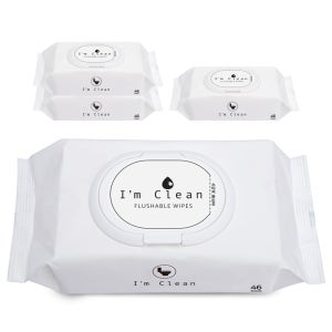 비데물 티슈 비데 비데용 물티슈 화장실용 아기 46매, 4개