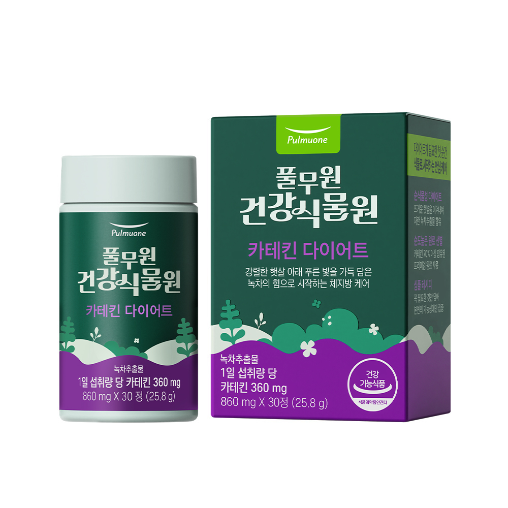 <b>풀무원</b>건강식물원 <b>카테킨</b> 다이어트 - 녹차추출물 체지방컷 트리플 기능성 30정, 1개