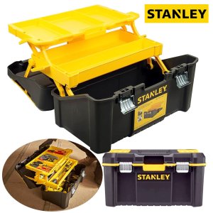 stanley 3단 폴딩 공구함 23L (490x285x255mm) 툴박스 가정용 공구상자/부품함