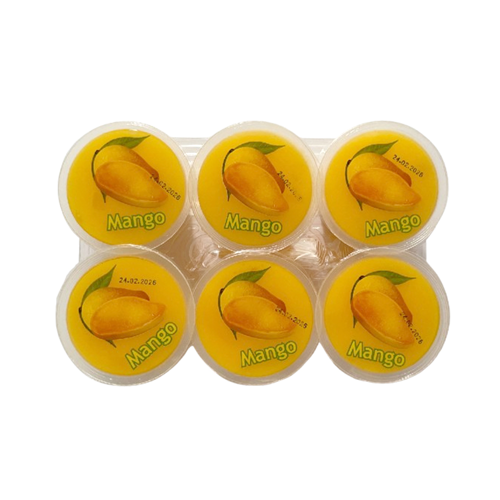 [무료배송] 혜성푸드 망고 푸딩 떠먹는 컵젤리 과일 디저트 간식 망고맛, 130g, 6개