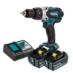 마끼다 충전 해머드릴 드라이버 18V 5.0AH 햄머 드릴 배터리 2개 DHP458RTE