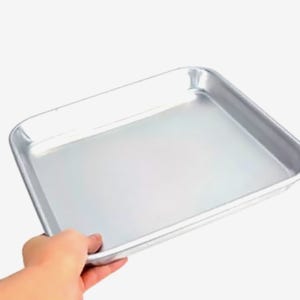 업소용 양은쟁반 알루미늄 정사각 쟁반 5호 옛날 식당 서빙 트레이 레트로 32.2cm