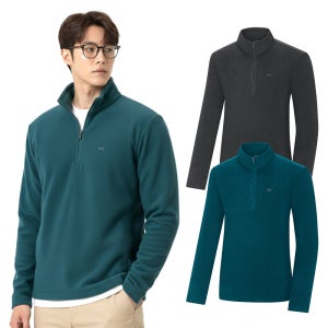 콜핑 남성 겨울 플리스 보온 긴팔 등산 집업 티셔츠 소리아(남) KVT4584M