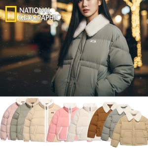 내셔널지오그래픽 여성 패딩 덕다운 네셔널 숏패딩
