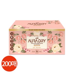 샤프란 아우라 건조기 전용 섬유유연 시트 프레쉬 플로럴향 200매