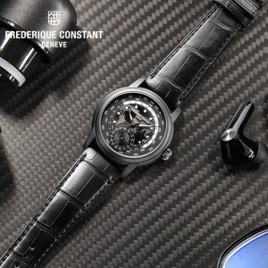 프레드릭콘스탄트 FC-718BAWM4TH6 클래식 월드타이머 메뉴팩쳐 오토매틱 남자 가죽시계 3년보증 백화점AS