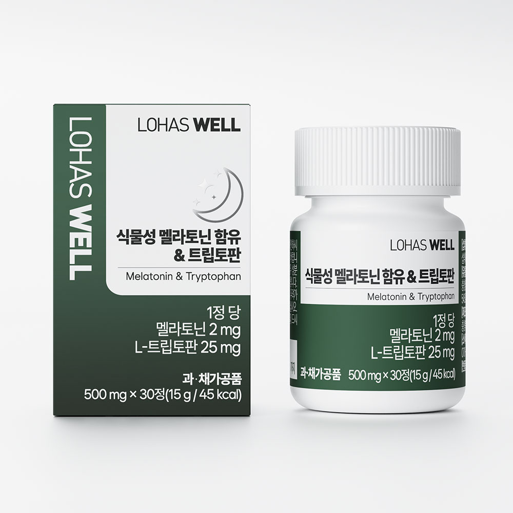 <b>로하스웰</b> 식물성 멜라토닌 2mg 트립토판 30정