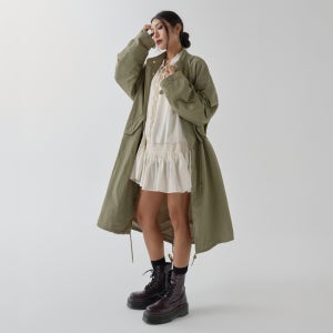 패딩탈착 기장선택 롱 야상패딩 M65 피쉬테일 개파카 오버핏 야상점퍼 남녀공용 자켓