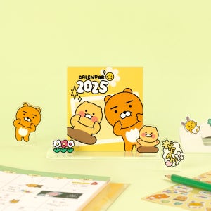 카카오프렌즈 세이치즈 2025년 아크릴 탁상 캘린더 달력 카렌다 미니 탁상 옐로우