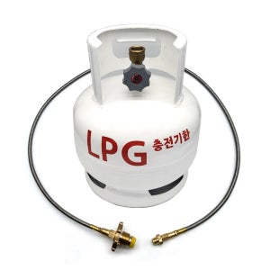 캠핑 캠핑용 LPG 3k 3키로 3kg 5kg 5k 가스통 LPG호스 버너 연장 연결호스 1헤드 1m