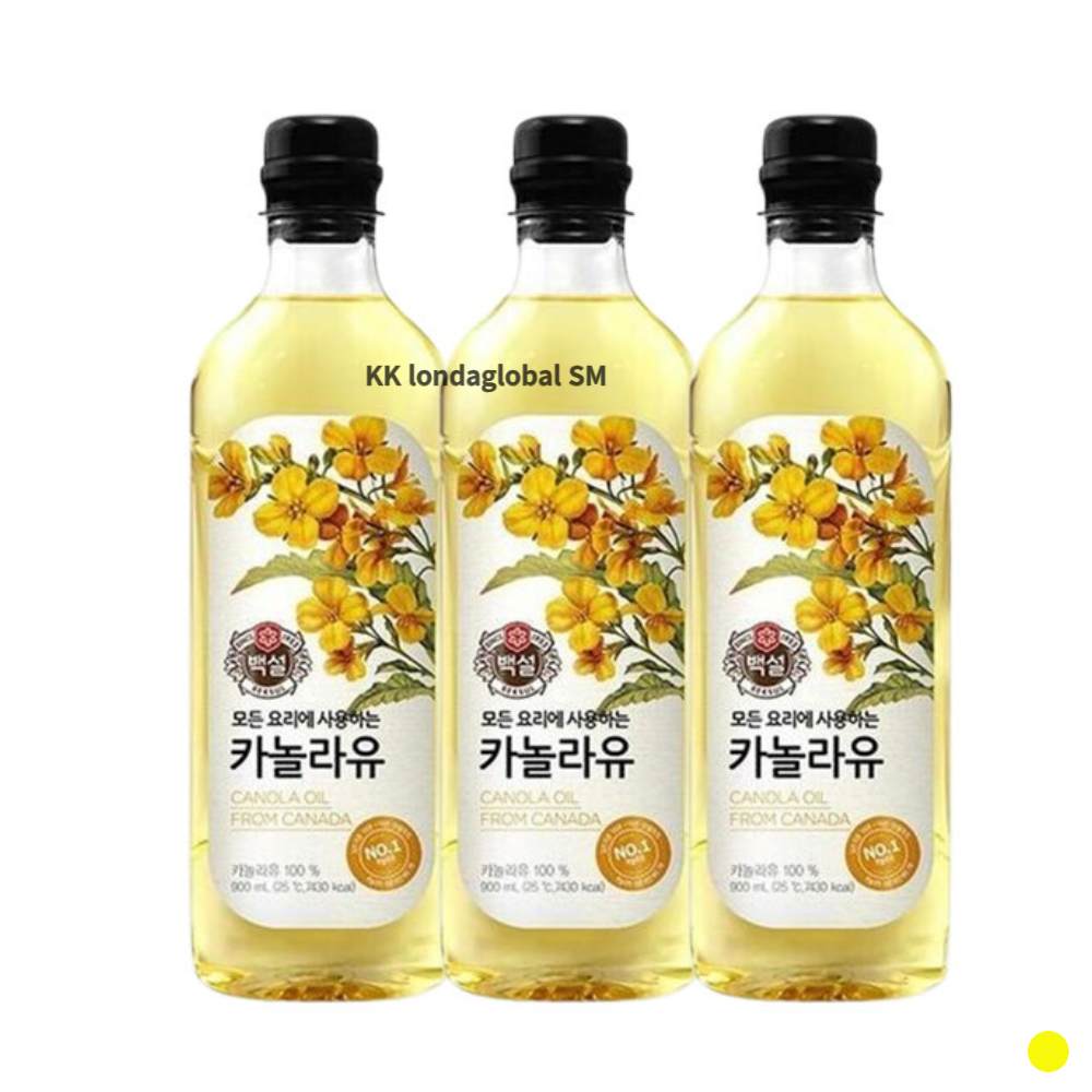 백설 카놀라유 불포화<b>지방</b> 부침 튀김 요리 900ml 3개