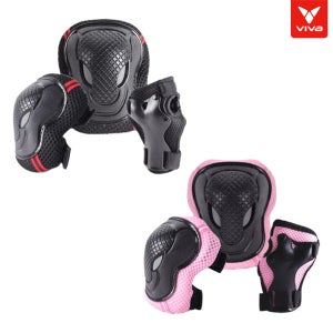 비바 아동 어린이 인라인 보호대 킥보드 자전거 보호장비 무릎 팔꿈치 손목 보호대 세트