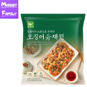 (마켓패밀리) 사옹원 오징어 유채전 1kg (30g x 33개) 부침개 냉동전