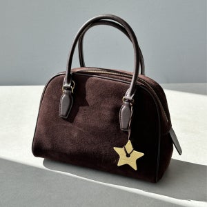 스웨이드 스타 토트백 미듐 여성 데일리 핸드백 스웨이드 가방