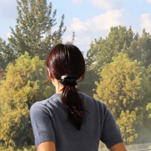 Bon weekend 봉위켄드 선인장 비건 레더 스크런치 2 Colors