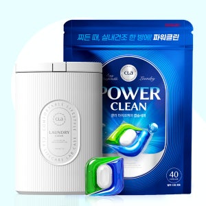 CLA 클라 3in1 캡슐 세탁세제 파워클린 본품 50개입+리필 40개입 프레시오션