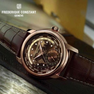 프레드릭콘스탄트 FC-718BRWM4H4 클래식 월드타이머 메뉴팩쳐 오토매틱 남자 가죽시계 3년보증 백화점AS