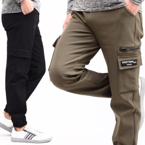 겨울 WS 멀티포켓 건빵 카고 스판 기모 조거 트레이닝 팬츠 WFB4138