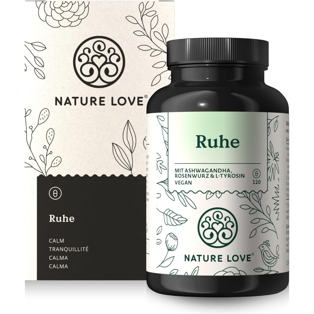 <b>네이처러브</b> Ruhe <b>스트레스</b> 아슈와간다 엘티로신 비타민B 120정