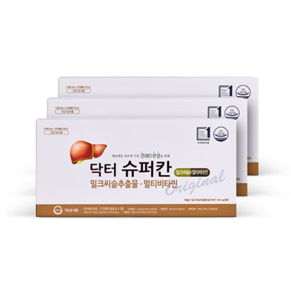 닥터슈퍼칸 <b>간</b> 홈쇼핑 광고 선전 닥터칸 밀크씨슬 간에 좋은 약12개월분