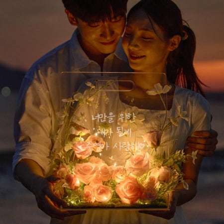 리비트 플라워백M 크리스마스선물 꽃다발 무드등 여자친구 생일선물 애인 여친 100일 고백
