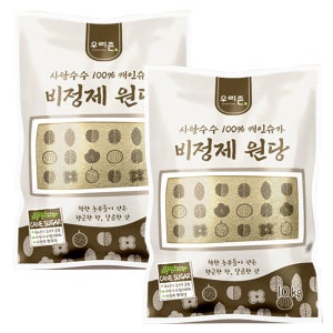 우리존 비정제 원당 20kg (비포) / 비정제 사탕수수당100% 정제안한 비정제설탕