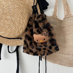 호피파우치 립스틱 도장 레오파드 화장품 키티 가방