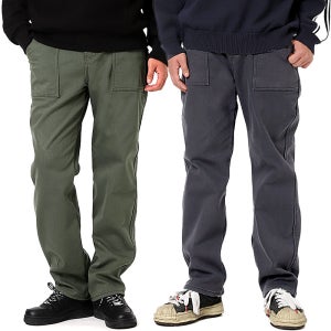 남자 겨울 기모 면바지 세미와이드핏 워크팬츠 스판