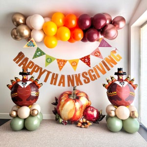추수감사절 장식 풍선 가랜드 포토존 땡스기빙 벌룬클라우드 2024-5 칠면조와 호박