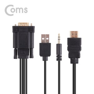 HDMI to VGA 오디오 컨버터 1.5m TV모니터연결 RGB 연결잭 BS373LC