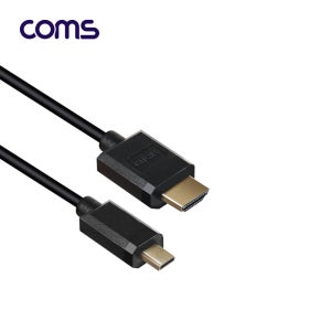 HDMI to 마이크로HDMI 1m 스프링케이블 4K TV모니터연결선 IF705LC