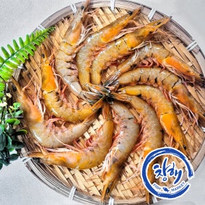 국산 자연산 대하 직접손질 오도리새우 튀김 감바스 복음밥 미역국