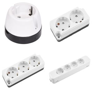 현대일렉트릭 접지 노출 콘센트 1구 2구 3구 4구