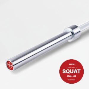 크라토스 스쿼트 바벨 스쿼트바 알로이스틸 2400mm 32mm 25kg 파워리프팅