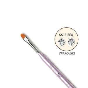 화홍 붓 젤 네일아트 브러쉬 44호 쇼트 플랫 스와 평스톤 ss16 2알