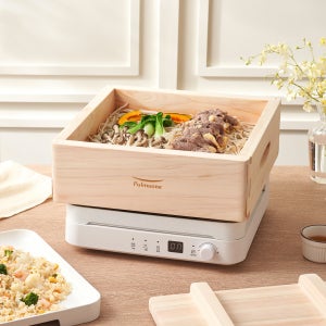 풀무원 트리플 인덕션 쿠커 1구인덕션 그릴플레이트 + 편백찜기 구성 RD1DWW1