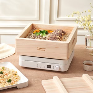 풀무원 트리플 인덕션 쿠커 1구인덕션 그릴플레이트 + 편백찜기 구성 RD1DWW1