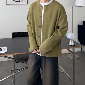 남자라운드가디건 남자크롭가디건