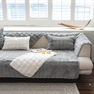 극세사 쇼파 패드 커버 웨이브퍼 논슬립 소파매트 덮개 토퍼 3인용