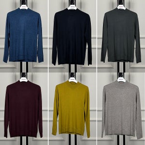 지이크 파렌하이트 모크넥 24FW 남자 반폴라 니트 캐시미어 실크 블렌디드
