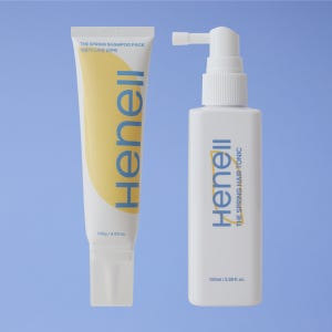 건강한 두피 헤넬 더스프링 두피 집중케어듀오 (샴푸팩140g, 헤어토닉100ml+5ml)