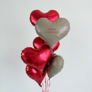 크리스마스 헬륨 하트 풍선 레터링 젤리하트