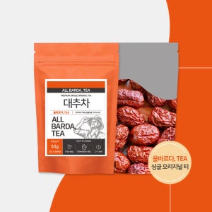 [All Barda,TEA] 올바르다,티 국내산 100% 대추차 대추티백 생분해 삼각티백 50개입