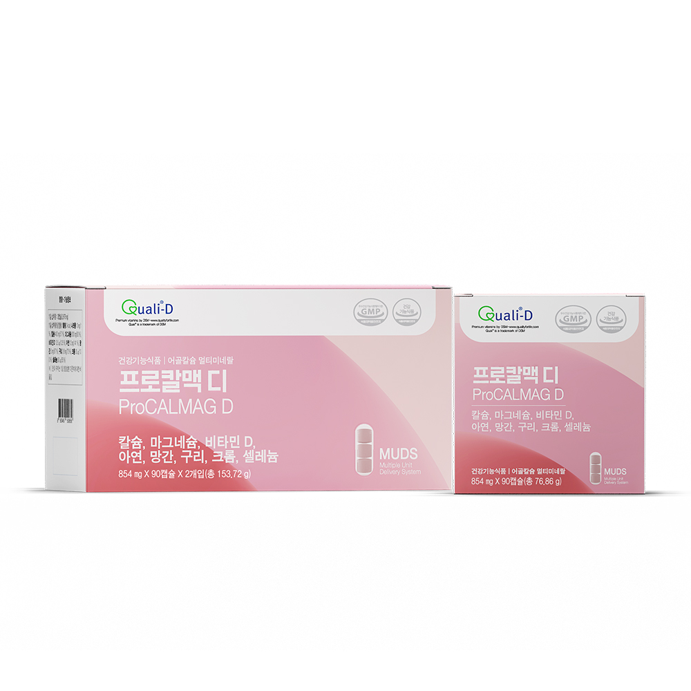 프로칼맥 디 어골<b>칼슘</b> 마그네슘<b>비타민D</b> 미네랄 5종의 멀티 <b>칼슘</b>영양제(2개월)