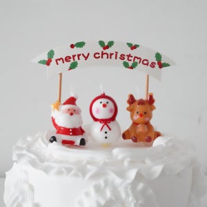파티나라 생일초 크리스마스초 산타 눈사람 루돌프 케이크장식