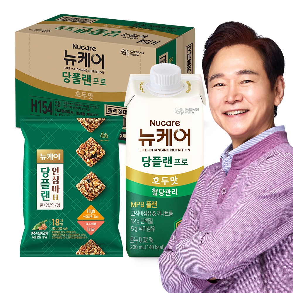 <b>대상웰라이프</b> 뉴케어 당플랜 프로 호두맛 MPB 설계 230 mL 24팩+당플랜 안심바 18입